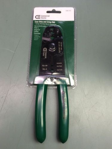 Commercial Electric Coax Strip &amp; Crimp Tool 538212   A