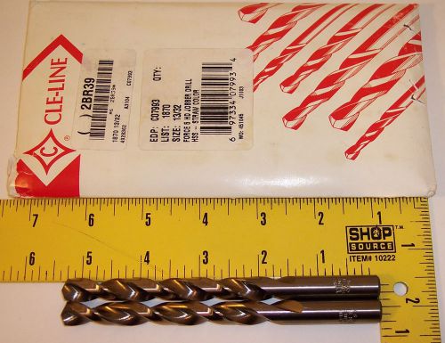 New ~ usa 13/32&#034; drill bits ~ lathe mill end machinist aviation aircraft tool for sale