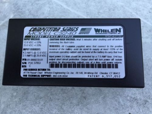 Whelen CS240 Competitor Series Strobe Supply