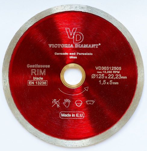 Vd continuous rim diamond saw blade porcelain ceramic hard tile 5 inch for sale