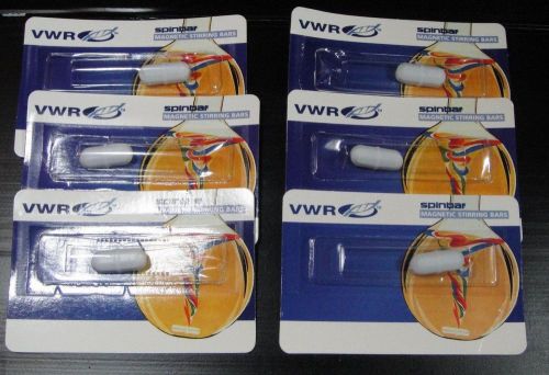 Lot of 6  New VWR 58948-230 SPINBAR MAGNETIC STIR BAR OCTAGON 1&#034; X 3/8&#034;