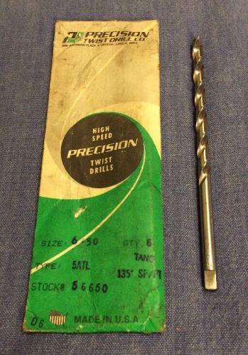 Qty (1) NOS Precision Twist Drill Size 6.5 Type 5ATL 135 Deg SP/ST Stock 56650