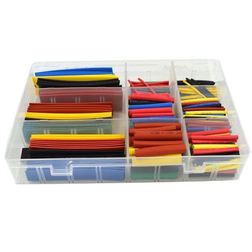 328 pcs assorted heat shrink tube 5 colors 8 sizes tubing wrap sleeve set combo for sale