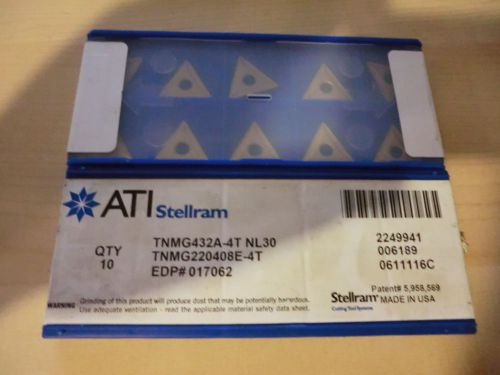 NEW (10 PCS)  ATI STELLRAM TNMG432A-4T NL30 CARBIDE INSERTS / USA