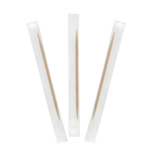 Royal Plain Individual Cello Wrapped Toothpicks, Pack of 1,000, RIW15