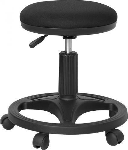 Black Ergonomic Stool With Foot Ring Medical Salon Spa