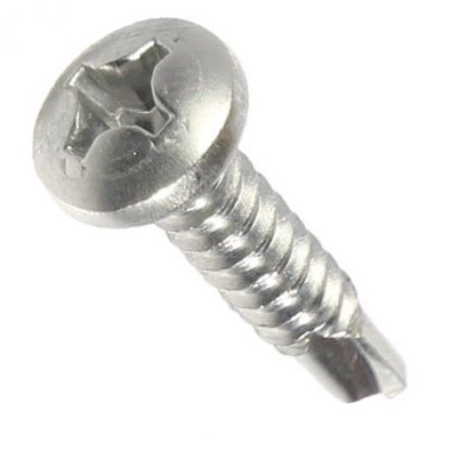 Fastenere #12 x 1-1/4&#034; Pan Head Self Drilling Tek Screws, Full Thread, Phillips