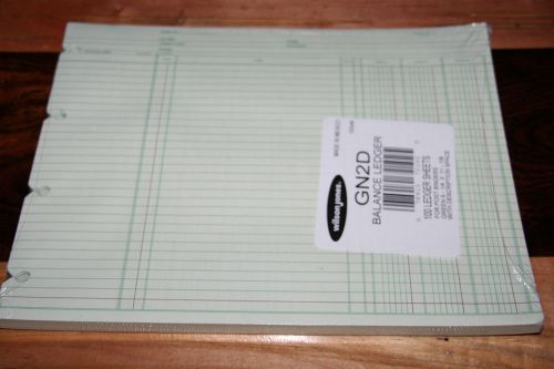 Wilson Jones GN2D 100 Balance Ledger Sheets 3 Column 9 1/4&#034; x 11 7/8&#034; NEW #2