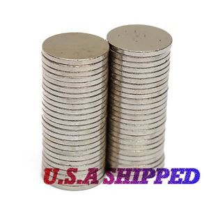 50PCS 12mm X 1mm Strong Round Disc N50 Rare Earth Magnets Neodymium U.S SHIPPED