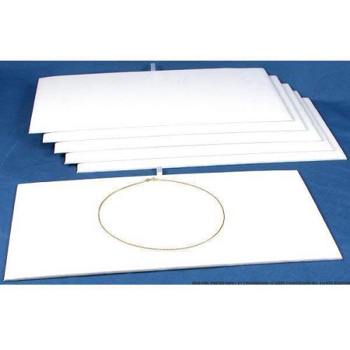 6 Jewelry Chain Display Pad White Velvet Showcase Tray