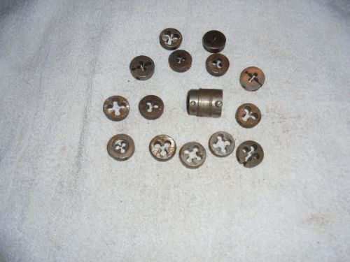 VINTAGE LOT OF 15 PIPE THREAD DIES