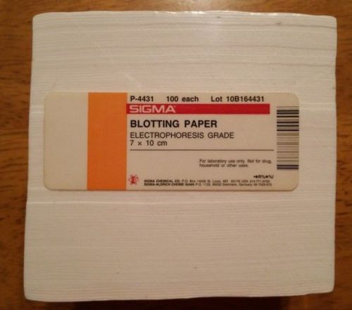 SEALED SIGMA P-4431 100 ct Blotting Paper Electrophoresis Grade 7x10cm (Disc.)