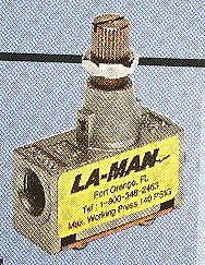 SPEED CONTROL VALVE 1/8&#034; NPT 1/4&#034; BODY BY LA-MAN PN SAS2000-01 NEW!