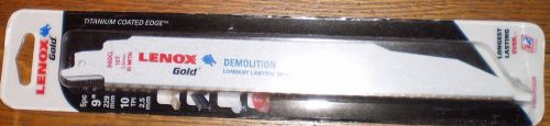 NEW 5-PC. LENOX GOLD DEMOLITION  960G TITANIUM EDGE SAW BLADES  9&#034;-10TPI