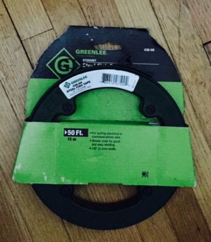 GREENLEE STEEL FISH TAPE 438-5 H 50&#039; X 1/8&#034;X 0.045&#034;, 50 Ft.