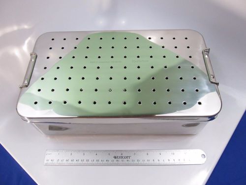Instruments sterilization tray perforated 35x20x10cm german steel krebs for sale
