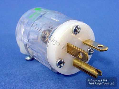 New Leviton HOSPITAL TRANSPARENT Straight Blade Plug NEMA 5-20P 20A 125V 8315-CT