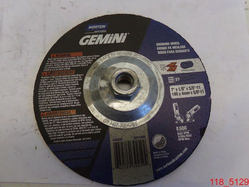 Qty=4 Norton Gemini 39259, 7&#034; x 1/8&#034; x 5/8&#034;-11, Depressed center Cutting Wheels