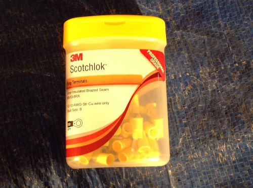 3M Scotchlock 500ct Ring Terminals Vinyl Insulated Brazed Seam Stud Size 8