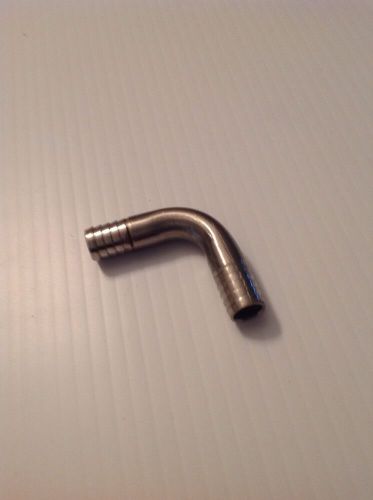 3/8&#034; elbow fitting for draft beer line- stainless steel- kegerator hose 90° part for sale