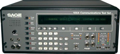 Sage 930a communications test set with opts. &lt;br&gt;/01/02/06/07/09/10/12/13/18/19/ for sale