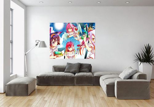 No Game No Life,Canvas Print,Decal,Wall Art,HD,Banner,Anime