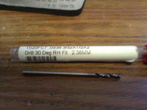 3/32&#034; STUB LENGTH TiAlN CARBIDE DRILL 1520FC7 .0938 X 3/32&#034; X 1/2&#034; X 2&#034;