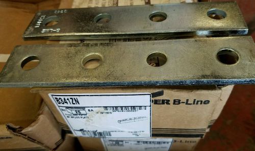 B341ZN B LINE 4 HOLE SPLICE plate BOX OF 25