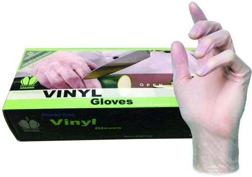 Poly King 1553-1-M-BX Vinyl Industrial Grade Food service Glove (M) Pack Of 100