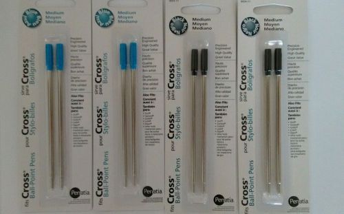 Penatia Cross 8 blue and Black medium point ballpoint refills