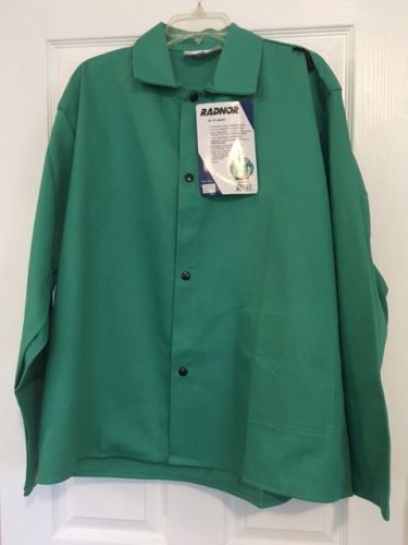 Radnor Westex FR7A 30 Inch FR Lightweight Welding Jacket Greenish Blue NWT (XL)