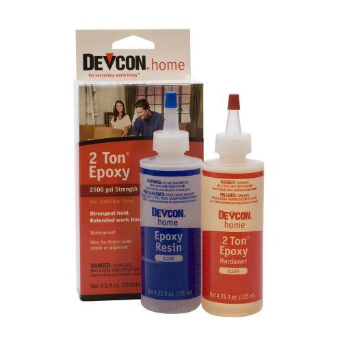 Devcon Epoxy, 2 Ton Epoxy, 4.25 Ounce Bottles, 2 Bottles