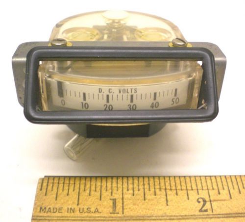 DC Volt Meter, TRIPLETT Horizontal Meter 0-50 VDC,1 5/8&#034; Meter,  Made in USA