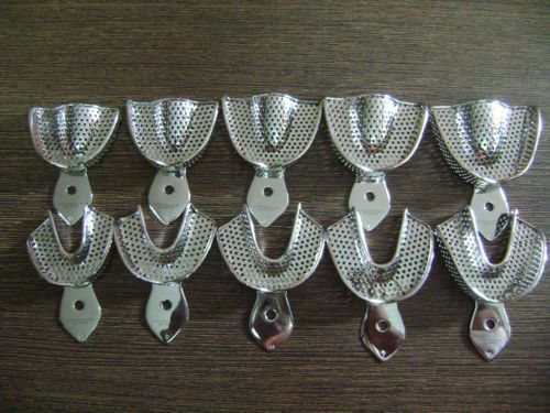 RIM LOCK DENTULOUS IMPRESSION TRAY SET (SET OF 5 PAIRS) IMPRESSION TRAYS!!