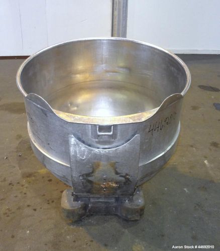 Used- amf glen 340 quart (85 gallon) mixing bowl, 304 stainless steel. approxima for sale