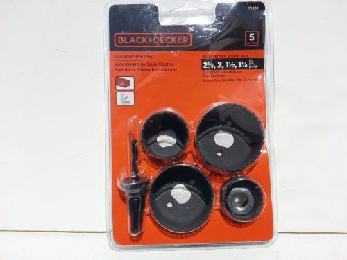 black+decker assorted hole saws 5 pcs