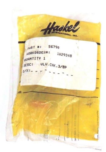 NEW HASKEL 56790 CHECK VALVE 3/8&#034;