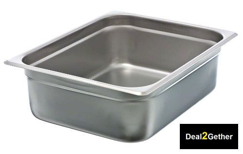 Kitchen/Food Storage 4&#034; Half-Size Anti-Jam Steam Table Pan Reinforced Corner