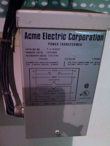 ACME DRY TYPE TRANSFORMERS