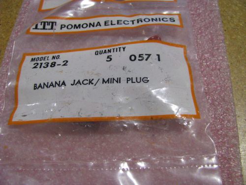 ITT POMONA BANANA JACK /MINI PLUG (BAG OF 5 PC)  # 2138-2 NSN: 5935-01-060-6260