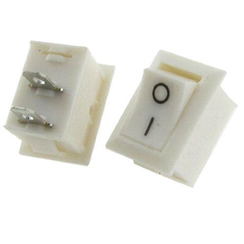 5pcs White ON/OFF 2 Position SPST Snap in Boat Rocker Switch 6A/250V 10A/125V