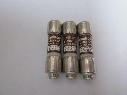 LOT OF 3 LIMITRON CLASS CC COOPER BUSSMANN KTK-R-1/2 FUSE NEW NO BOX