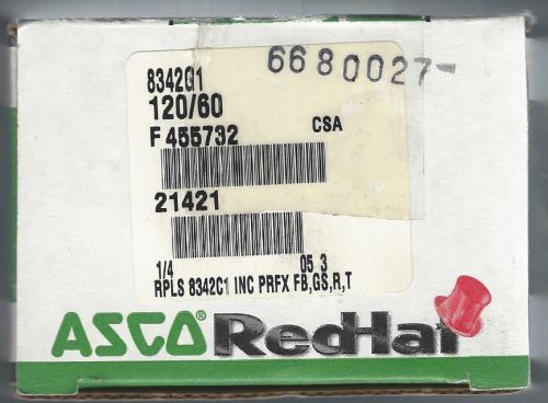 ASCO RED- HAT 4 WAY SOLENOID VALVE 8342G1 / F455732  NIB