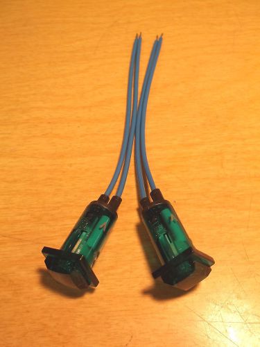 NEW LOT OF 2 GREEN INDICATOR LAMP 60V SGF13 FREE SHIPPING