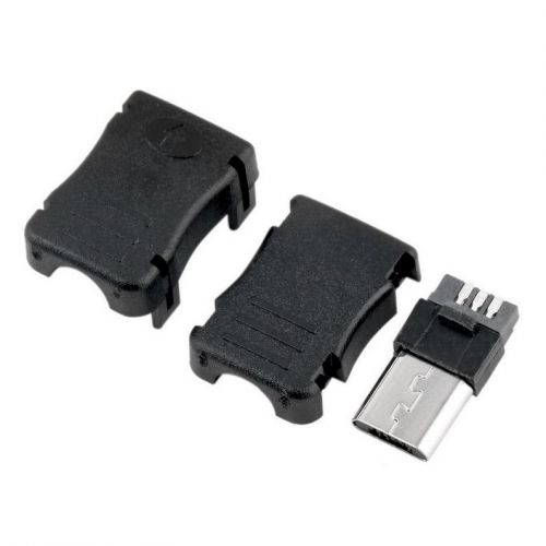 10pcs micro usb t port male 5 pin plug socket connector plastic cover for diy s2 for sale