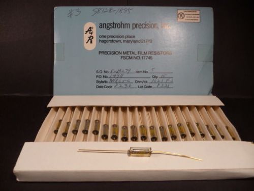 15 vishay angstrohm precision resistors fixed metal film rnr65c1021fs for sale