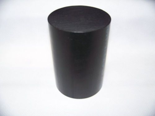 One Piece Delrin Acetal Round Rod Black 4 1/8 &#034; Diameter 6&#034; Length