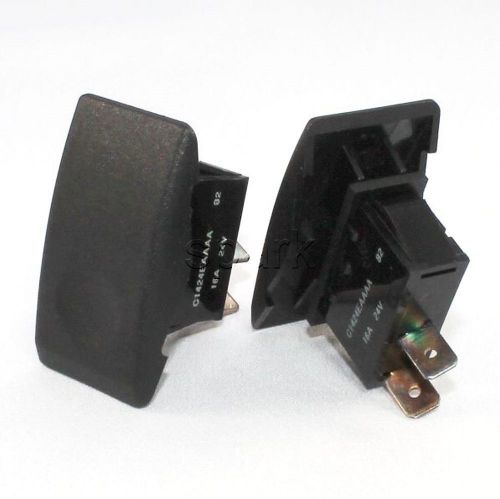 Arcolectric c1424eaaaa momentary on rocker switch black with actuator 16a 24v for sale