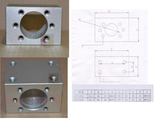 1 x Ballscrew Nut Housing Bracket Holder For 1204 ball screw. With tracking