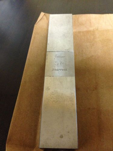 Webber Starrett Steel Square 5.000&#034; Long Block Gage Block